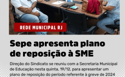 Sepe apresenta plano de reposição à SME