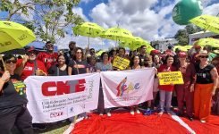 Delegação do Sepe está participando da Marcha da Classe Trabalhadora em Brasília hoje (15/4)