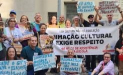 Animadores Culturais protestam na ALERJ e visitam gabinetes de deputados